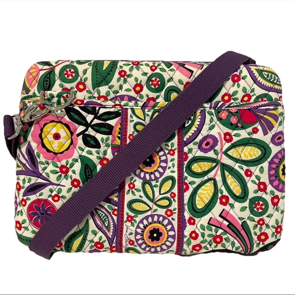 VERA BRADLEY Viva La Vera Case For TABLET/iPad Quilted w/Crossbody Strap Purple